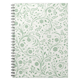 Elegant botanisk blommönster – Minimal natur Anteckningsbok