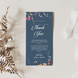 Elegant botanisk blomstergratulationsplatskort meny