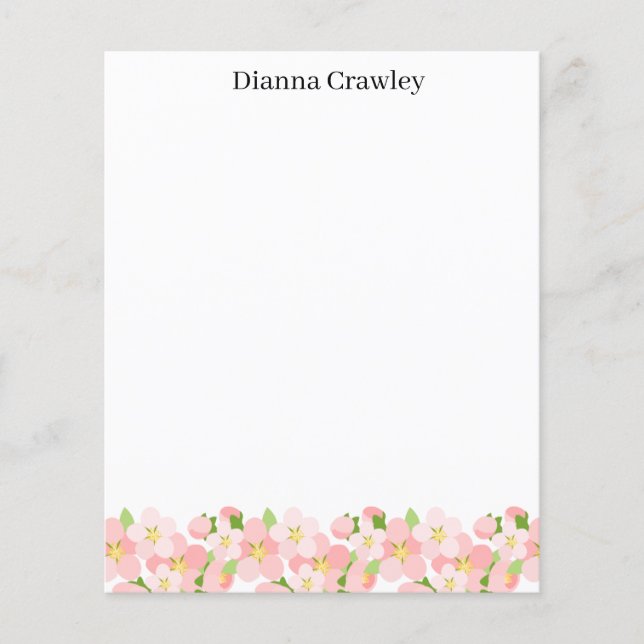 Elegant botanisk brevpapper flygblad (Framsidan)