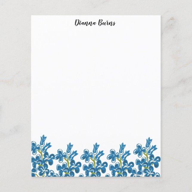 Elegant botanisk brevpapper flygblad (Framsidan)