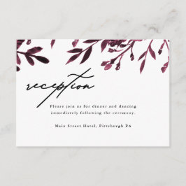 Elegant botanisk bröllopsmottagning kort