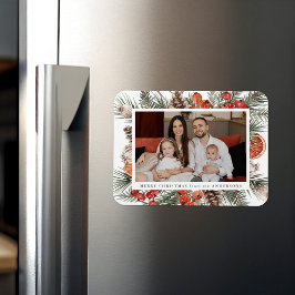 Elegant botanisk citrushöjdpunktsfoto magnet