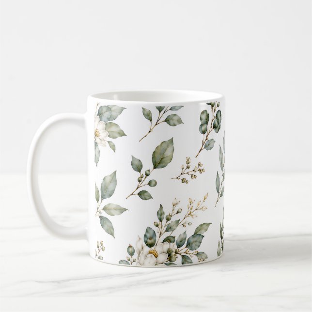 Elegant Botanisk Eukalyptus Mugg (Vänster)
