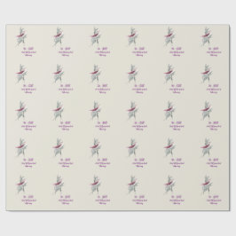 Elegant botanisk fågel inslagspapper presentpapper