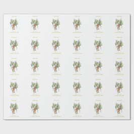 Elegant botanisk fågel presentpapper