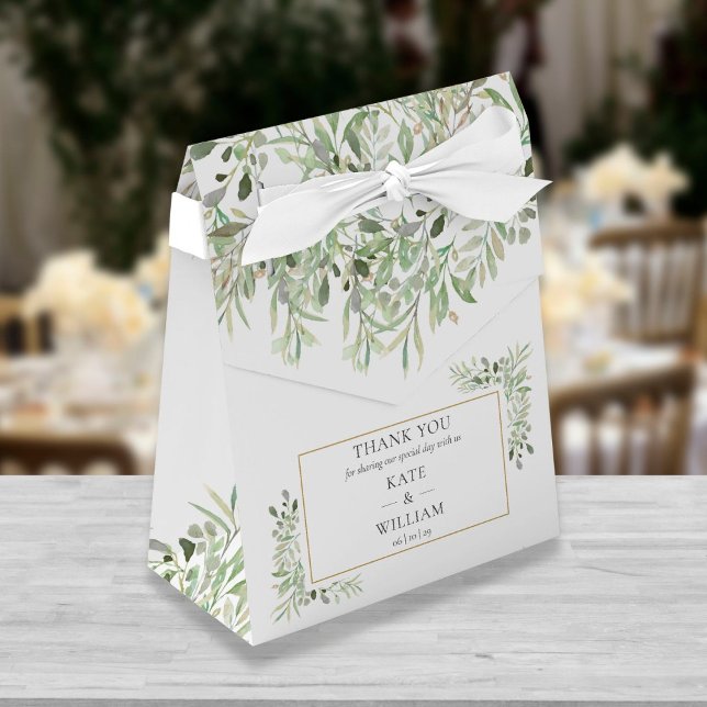 Elegant Botanisk Grönska Bröllop Presentaskar (Skapare uppladdad)
