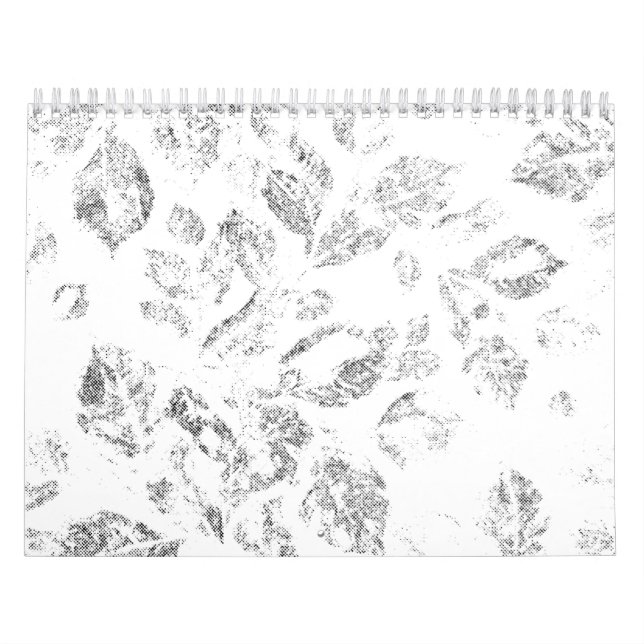 Elegant botanisk hängmappsset kalender (Omslag)
