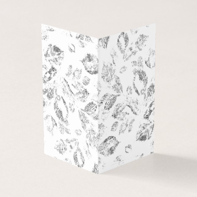 Elegant botanisk hängmappsset kort (Utsida)
