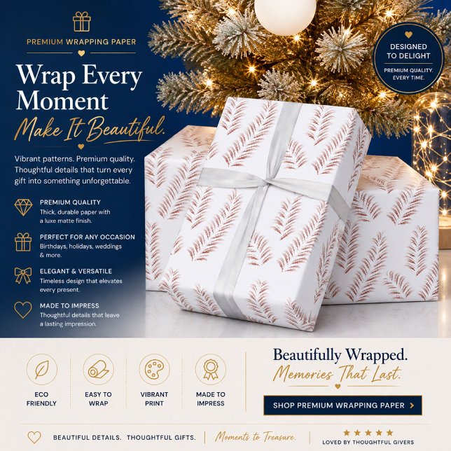 Elegant botanisk inpackningspapper presentpapper (Skapare uppladdad)