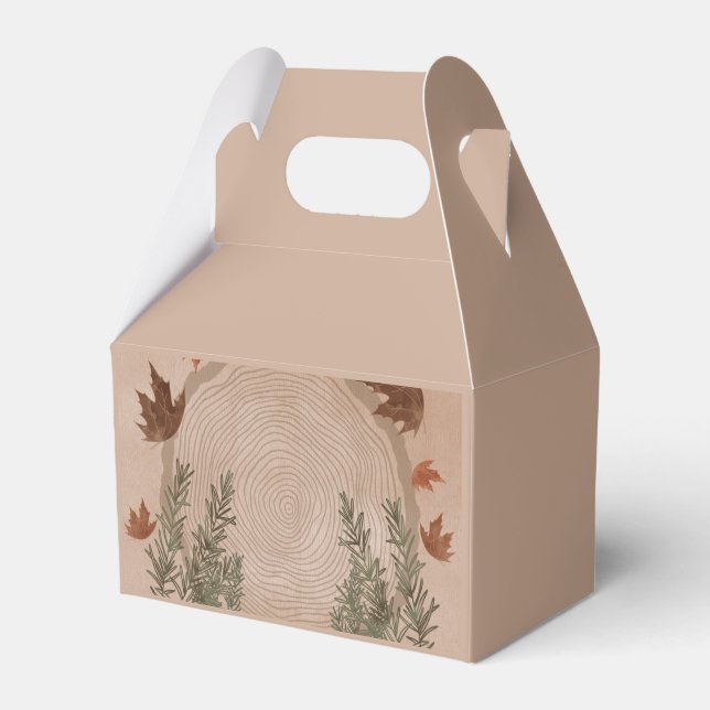 Elegant Botanisk julklapp, rund streck Presentaskar (Framsidan Sidan)