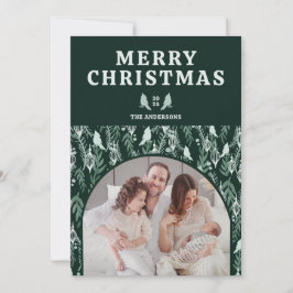 Elegant Botanisk kardinal Vapensköld jul Julkort