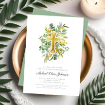 Elegant botanisk kors första kommunion