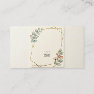 Elegant botanisk minimalistisk bröllopsinbjudan | tilläggskort