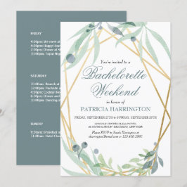 Elegant botanisk möhippa veckoschema inbjudningar