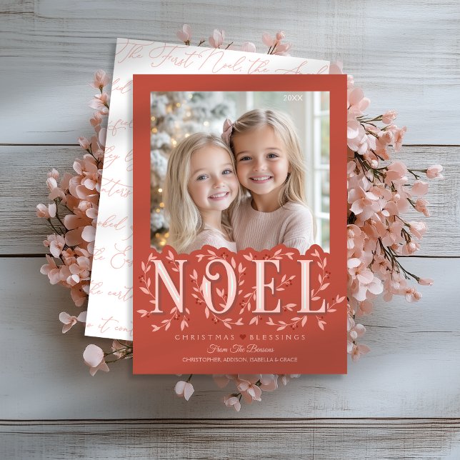 Elegant Botanisk monokromatisk fotopul Kort (Shown on a 5" x 7" card)