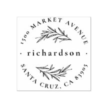 Elegant Botanisk Returadress vid Namn-rundan