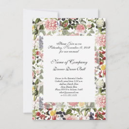 Elegant botanisk trädgårds galamiddag vårblomma inbjudningar