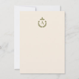 Elegant Botanisk Vapensköld, inledande monogram Anteckningskort