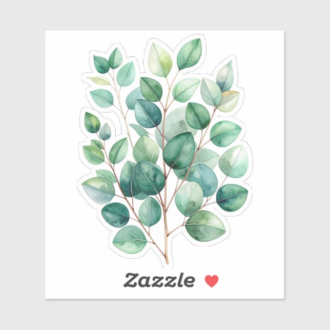 Elegant botaniska blad genomskinlig dekal (Ark)