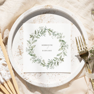 Elegant Botaniska Bröllop Napkin Pappersservett