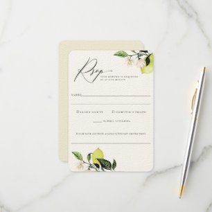 Elegant Botaniska citroner Bröllop Food Allergy Os OSA Kort