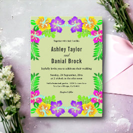 Elegant Botaniska Garden Ro Boho Blommigt Bröllop Inbjudningar