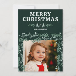 Elegant Botaniska Gräns-kardinaljulen Julkort