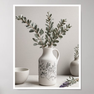 Elegant botaniska illustrationer lavender Wallart Poster