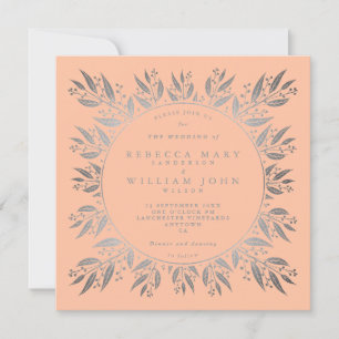 Elegant botaniska italienska stil Bröllop Inbjudningar