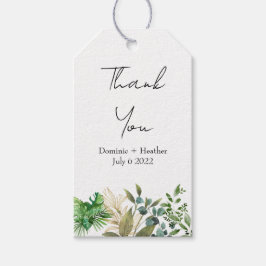 Elegant Botaniska Löv Presentetikett