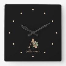 Elegant Botaniska Monogram Brev A