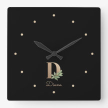 Elegant Botaniska Monogram Brev D