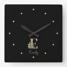 Elegant Botaniska Monogram Brev E