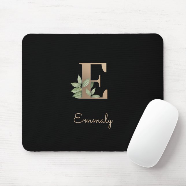 Elegant Botaniska Monogram Brev E Musmatta (Med mus)