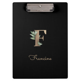 Elegant Botaniska Monogram Brev F