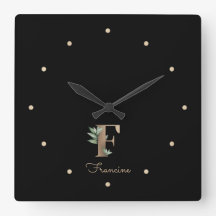 Elegant Botaniska Monogram Brev F