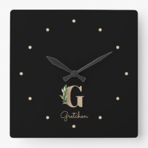 Elegant Botaniska Monogram Brev G
