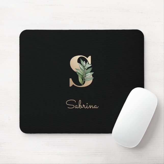 Elegant Botaniska Monogram Brev S Musmatta (Med mus)