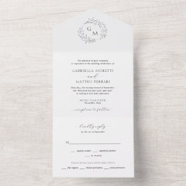 Elegant Botaniska Monogram Bröllop