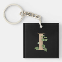 Elegant Botaniska Monogram Guld Brev I