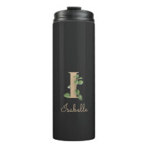Elegant Botaniska Monogram Guld Brev I