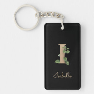 Elegant Botaniska Monogram Guld Brev I