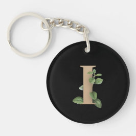 Elegant Botaniska Monogram Guld Brev I