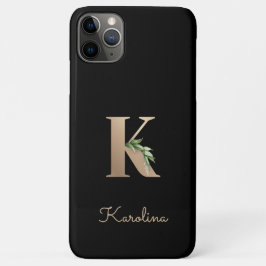 Elegant Botaniska Monogram Guld Brev K