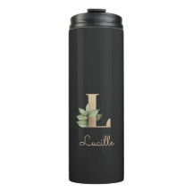 Elegant Botaniska Monogram Guld Brev L