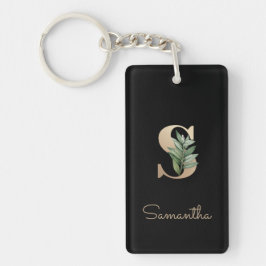 Elegant Botaniska Monogram Guld Brev S