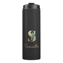 Elegant Botaniska Monogram Guld Brev S