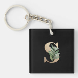 Elegant Botaniska Monogram Guld Brev S