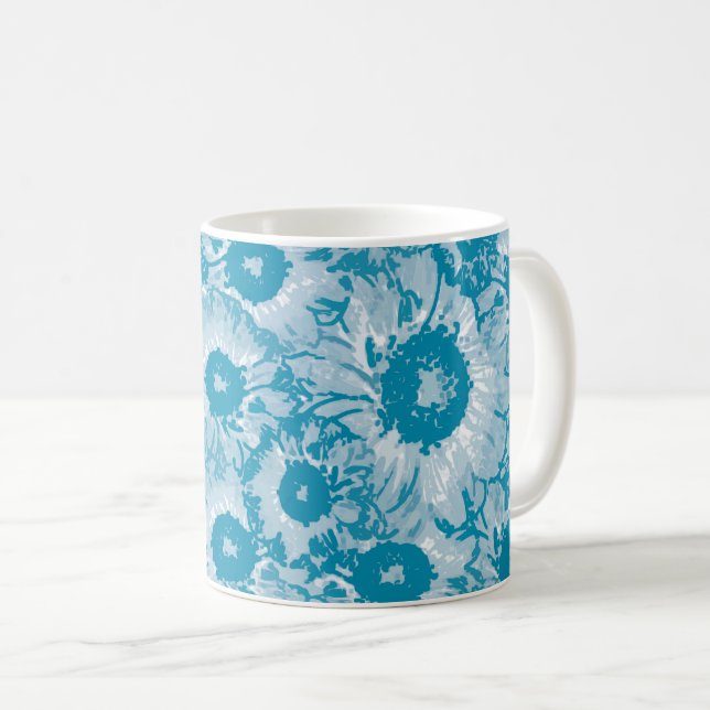 Elegant Botaniska Mönster Kaffemugg (Framsida höger)