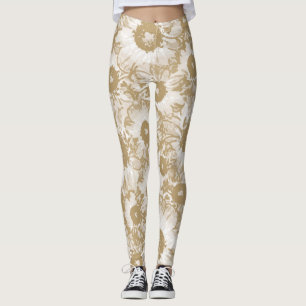 Elegant Botaniska Mönster Leggings